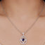 14K GOLD 1.17 CTW NATURAL SAPPHIRE & DIAMOND PENDANT( WITHOUT CHAIN )