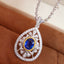 14K GOLD 1.17 CTW NATURAL SAPPHIRE & DIAMOND PENDANT( WITHOUT CHAIN )
