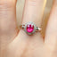 14K GOLD 1.05 CT NATURAL RUBY & DIAMOND RING