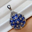 14K GOLD 7.70 CT NATURAL SAPPHIRE & DIAMOND PENDANT( WITHOUT CHAIN )