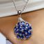 14K GOLD 7.70 CT NATURAL SAPPHIRE & DIAMOND PENDANT( WITHOUT CHAIN )