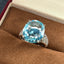 14K GOLD 8.90 CTW NATURAL AQUAMARINE & DIAMOND RING