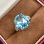 14K GOLD 8.90 CTW NATURAL AQUAMARINE & DIAMOND RING