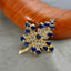 14K GOLD 4.80 CT NATURAL SAPPHIRE & SAPPHIRE BROOCH/PENDANT( WITHOUT CHAIN )