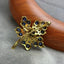 14K GOLD 4.80 CT NATURAL SAPPHIRE & SAPPHIRE BROOCH/PENDANT( WITHOUT CHAIN )