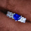 14K GOLD 1.07 CT NATURAL SAPPHIRE & DIAMOND RING