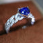 14K GOLD 1.07 CT NATURAL SAPPHIRE & DIAMOND RING