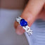 14K GOLD 1.07 CT NATURAL SAPPHIRE & DIAMOND RING