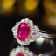 14K GOLD 1.50 CTW NATURAL RUBY & DIAMOND RING