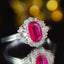 14K GOLD 1.50 CTW NATURAL RUBY & DIAMOND RING