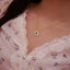 14K GOLD 0.45 CTW VIVID GREEN NATURAL EMERALD & DIAMOND NECKLACE
