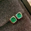 14K GOLD 2 CT NATURAL EMERALD EARRINGS