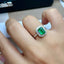 14K GOLD 1.35 CT VIVID GREEN NATURAL EMERALD & DIAMOND RING