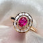 14K GOLD 0.58 CT NATURAL RUBY & DIAMOND RING