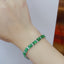 14K GOLD 12.35 CT VIVID GREEN NATURAL TSAVORITE & DIAMOND BRACELET