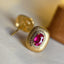 14K GOLD 0.68 CT NATURAL RUBY & DIAMOND EARRINGS