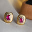14K GOLD 0.68 CT NATURAL RUBY & DIAMOND EARRINGS