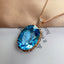 14K GOLD 23.50 CT NATURAL TOPAZ & SAPPHIRE PENDANT( WITHOUT CHAIN )