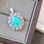 14K GOLD 6.93 CTW NATURAL PARAIBA TOURMALINE & SAPPHIRE PENDANT( WITHOUT CHAIN )