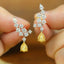 14K GOLD 1.42 CTW NATURAL YELLOW DIAMOND & DIAMOND EARRINGS