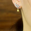 14K GOLD 1.42 CTW NATURAL YELLOW DIAMOND & DIAMOND EARRINGS