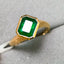 14K GOLD 1.59 CT VIVID GREEN NATURAL EMERALD RING