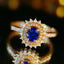 14K GOLD 0.80 CTW NATURAL SAPPHIRE & DIAMOND RING