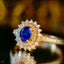 14K GOLD 0.80 CTW NATURAL SAPPHIRE & DIAMOND RING