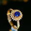 14K GOLD 0.80 CTW NATURAL SAPPHIRE & DIAMOND RING