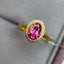 14K GOLD 0.85 CT NATURAL TOURMALINE & DIAMOND RING