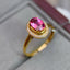 14K GOLD 0.85 CT NATURAL TOURMALINE & DIAMOND RING