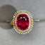 14K GOLD 3.5 CT NATURAL TOURMALINE & DIAMOND RING