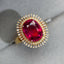 14K GOLD 3.5 CT NATURAL TOURMALINE & DIAMOND RING