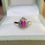 14K GOLD 0.65 CT NATURAL RUBY & DIAMOND RING