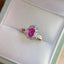 14K GOLD 0.65 CT NATURAL RUBY & DIAMOND RING