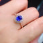 14K GOLD 1.2 CT NATURAL SAPPHIRE & DIAMOND & SAPPHIRE RING