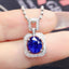 14K GOLD 1.71 CTW NATURAL SAPPHIRE & DIAMOND PENDANT( WITHOUT CHAIN )