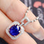 14K GOLD 1.71 CTW NATURAL SAPPHIRE & DIAMOND PENDANT( WITHOUT CHAIN )