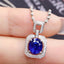 14K GOLD 1.71 CTW NATURAL SAPPHIRE & DIAMOND PENDANT( WITHOUT CHAIN )