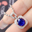 14K GOLD 1.71 CTW NATURAL SAPPHIRE & DIAMOND PENDANT( WITHOUT CHAIN )