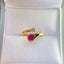 14K GOLD 0.65 CT NATURAL RUBY & DIAMOND RING