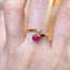 14K GOLD 0.65 CT NATURAL RUBY & DIAMOND RING
