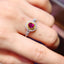 14K GOLD 1.06 CTW NATURAL RUBY & DIAMOND RING