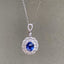 14K GOLD 2.29 CTW NATURAL SAPPHIRE & DIAMOND PENDANT( WITHOUT CHAIN )