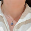 14K GOLD 2.29 CTW NATURAL SAPPHIRE & DIAMOND PENDANT( WITHOUT CHAIN )