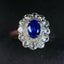 14K GOLD 0.8 CT NATURAL SAPPHIRE & DIAMOND & SAPPHIRE RING/PENDANT( WITHOUT CHAIN )