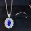 14K GOLD 0.8 CT NATURAL SAPPHIRE & DIAMOND & SAPPHIRE RING/PENDANT( WITHOUT CHAIN )