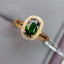 14K GOLD 1.24 CTW NATURAL TOURMALINE & DIAMOND RING
