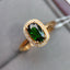14K GOLD 1.24 CTW NATURAL TOURMALINE & DIAMOND RING