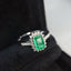 14K GOLD 1.25 CT NATURAL EMERALD & DIAMOND RING
